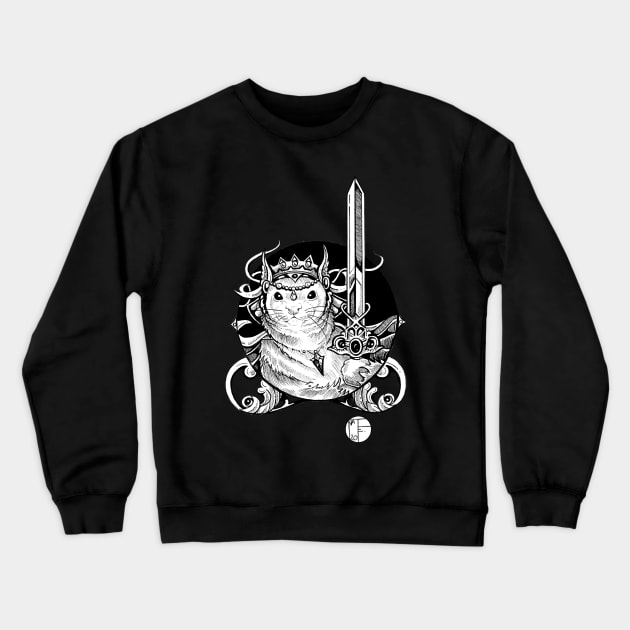 Ferret Warrior Crewneck Sweatshirt by Nat Ewert Art